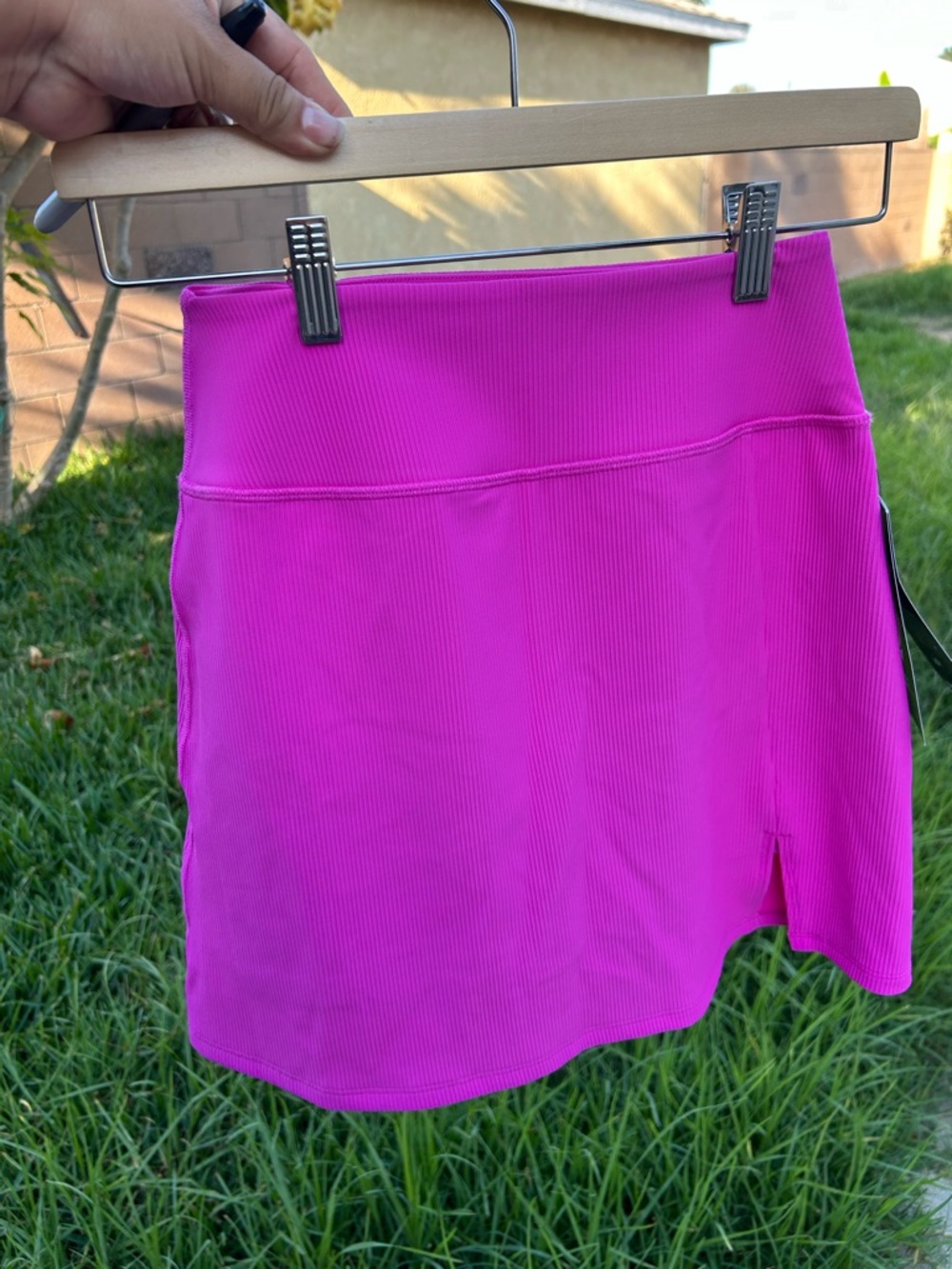 Skechers Vibrant Fuchsia Ribbed Mini Skirt